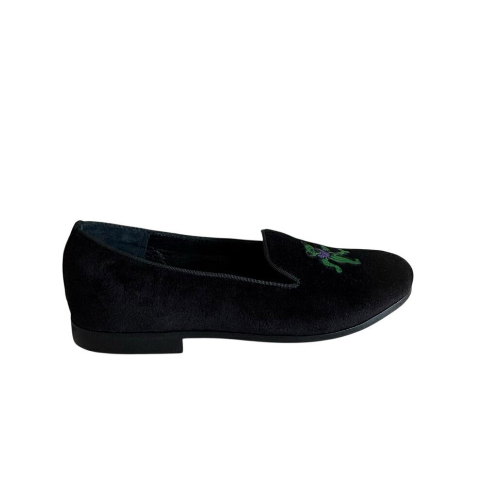 May Anthony Limited Edition Grateful Dead Black Velvet Loafers w/ Dancing Bears - Picture 7 of 14